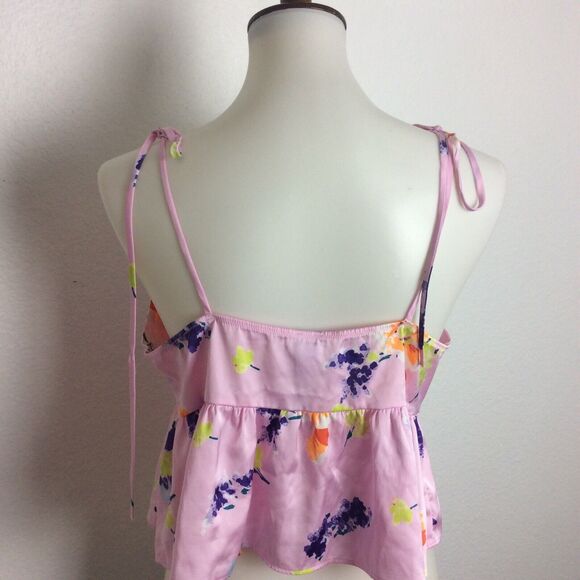 Savage x Fenty Lingerie Top Side Ties Floral Satin - Picture 7 of 8